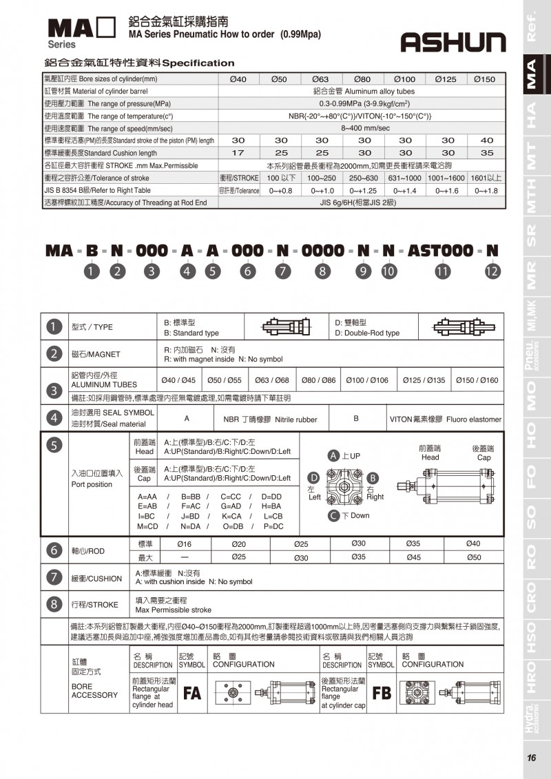 ASHUN氣壓缸