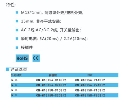 BEDOOKSENSOR電容式接近開關(guān)
