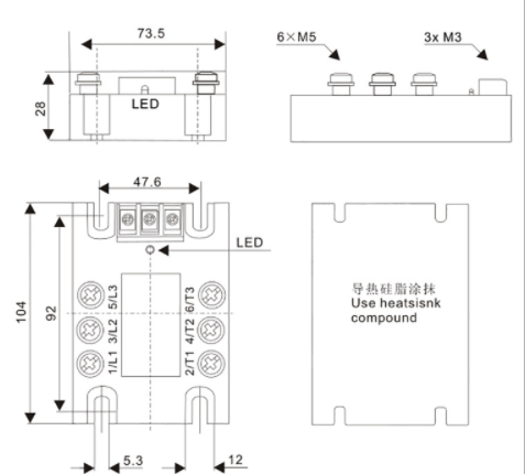 中國LDG三相電機正反轉固態(tài)繼電器SSR-RR2A48D550