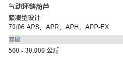 HADEF 氣動環(huán)鏈葫蘆起重機系列