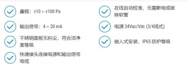 KIMO 嵌入式微差壓變送器CPE 110系列