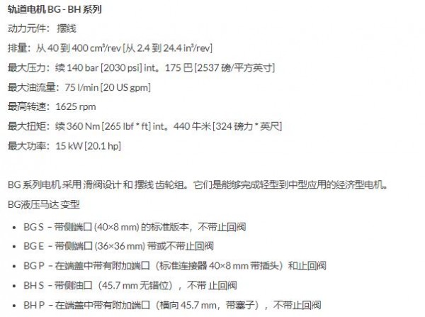 SAMHYDRAULIK 液壓馬達(dá)BGS SAM系列