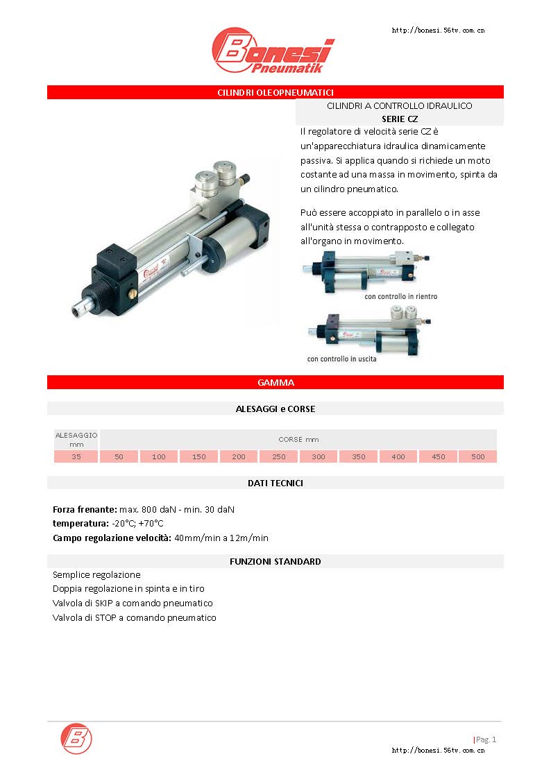 意大利bo<em></em>nesi 調(diào)速器CZ系列