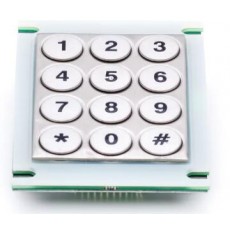 GETT 帶 12 個圓形按鍵的背光不銹鋼數(shù)字鍵盤系列
