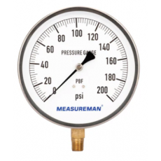 MEASUREMAN 304 不銹鋼表殼承包商壓力表系列