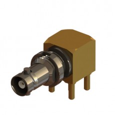 COAX 微型 BNC 直角PCB安裝隔板插孔12GHz系列